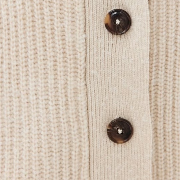 NWT SZ S VARLEY "Roscoe" Cream Knit Jacket/Sweater/Top Designer - Picture 4 of 7